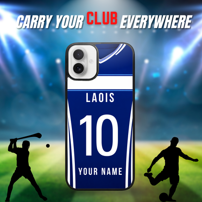 Personalised County Laois GAA Jersey Phone Case | Custom iPhone & Samsung Case