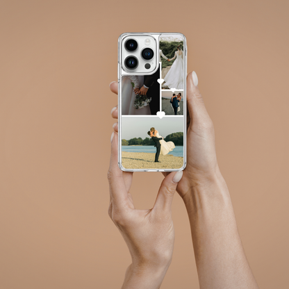 Personalised Photo Phone Case | Custom iPhone & Samsung Case | 4 Photo Heart Layout