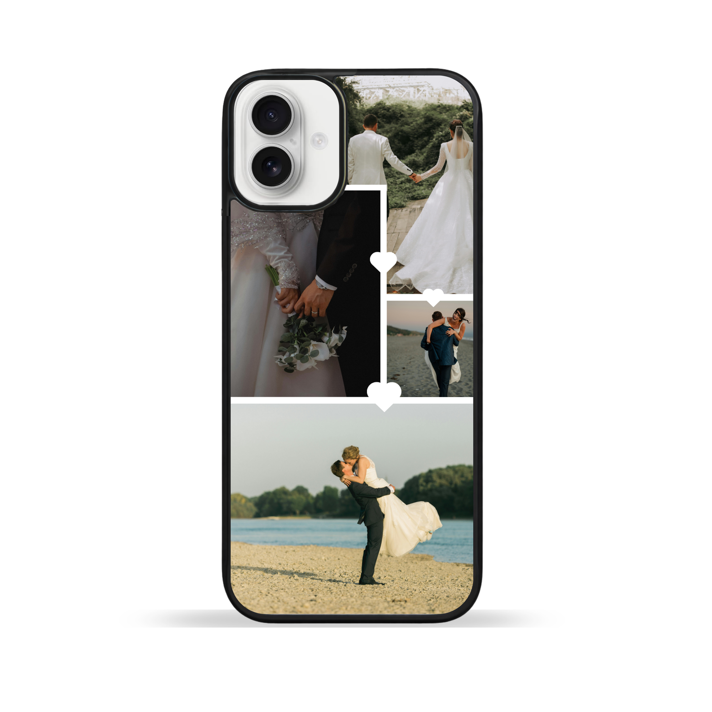 Personalised Photo Phone Case | Custom iPhone & Samsung Case | 4 Photo Heart Layout