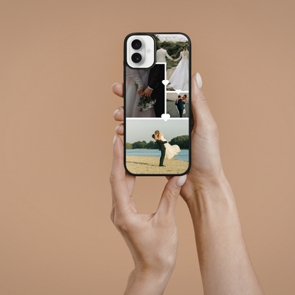 Personalised Photo Phone Case | Custom iPhone & Samsung Case | 4 Photo Heart Layout