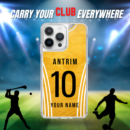 Personalised County Antrim GAA Jersey Phone Case | Custom iPhone & Samsung Case