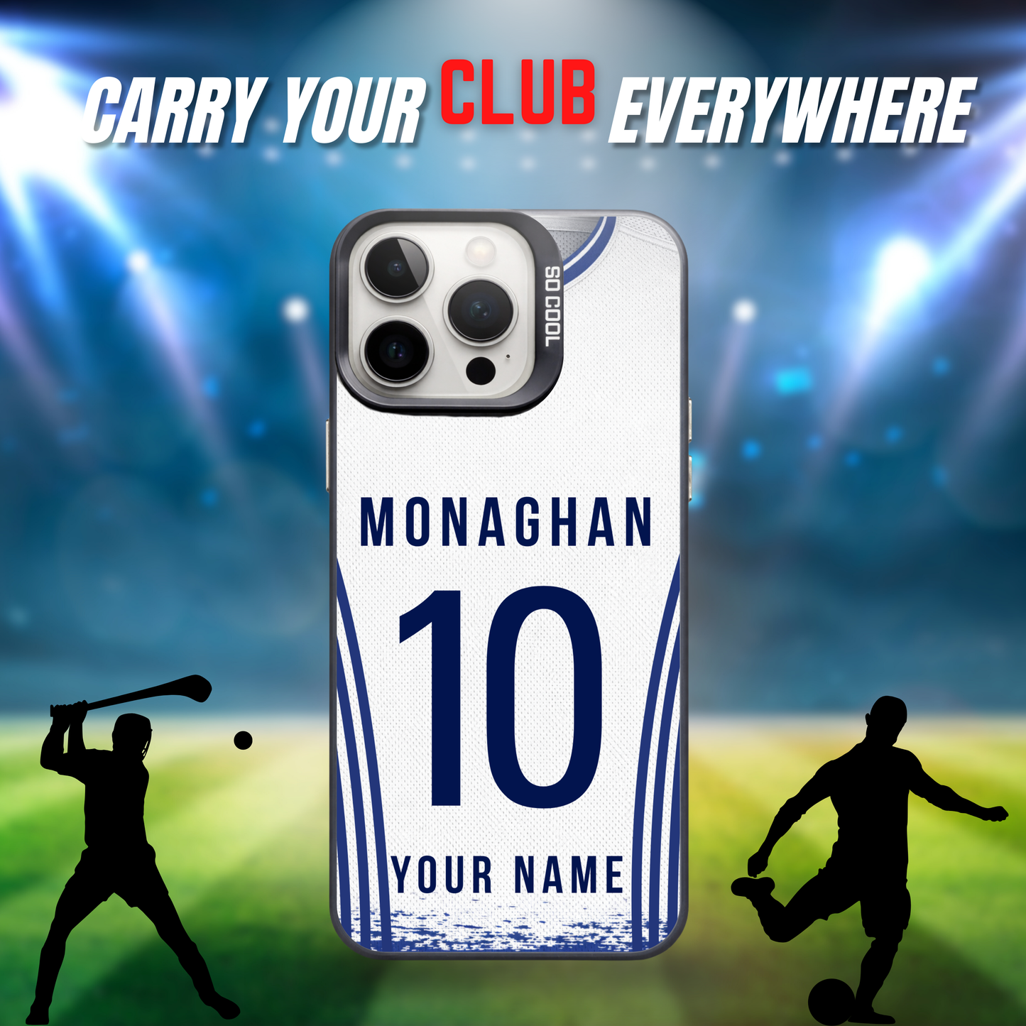 Personalised County Monaghan GAA Jersey Phone Case | Custom iPhone & Samsung Case