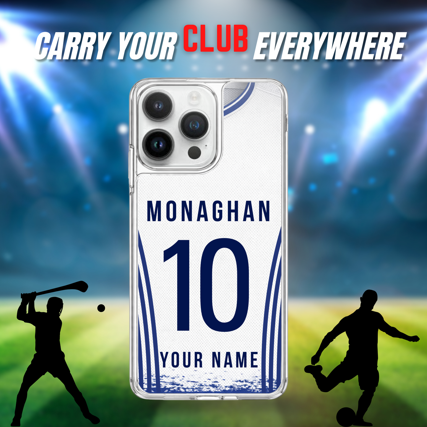 Personalised County Monaghan GAA Jersey Phone Case | Custom iPhone & Samsung Case