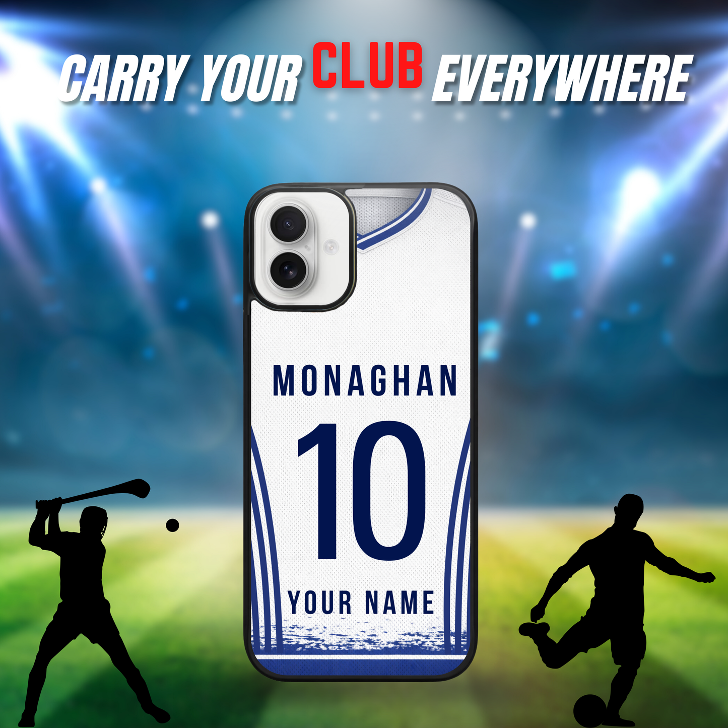 Personalised County Monaghan GAA Jersey Phone Case | Custom iPhone & Samsung Case