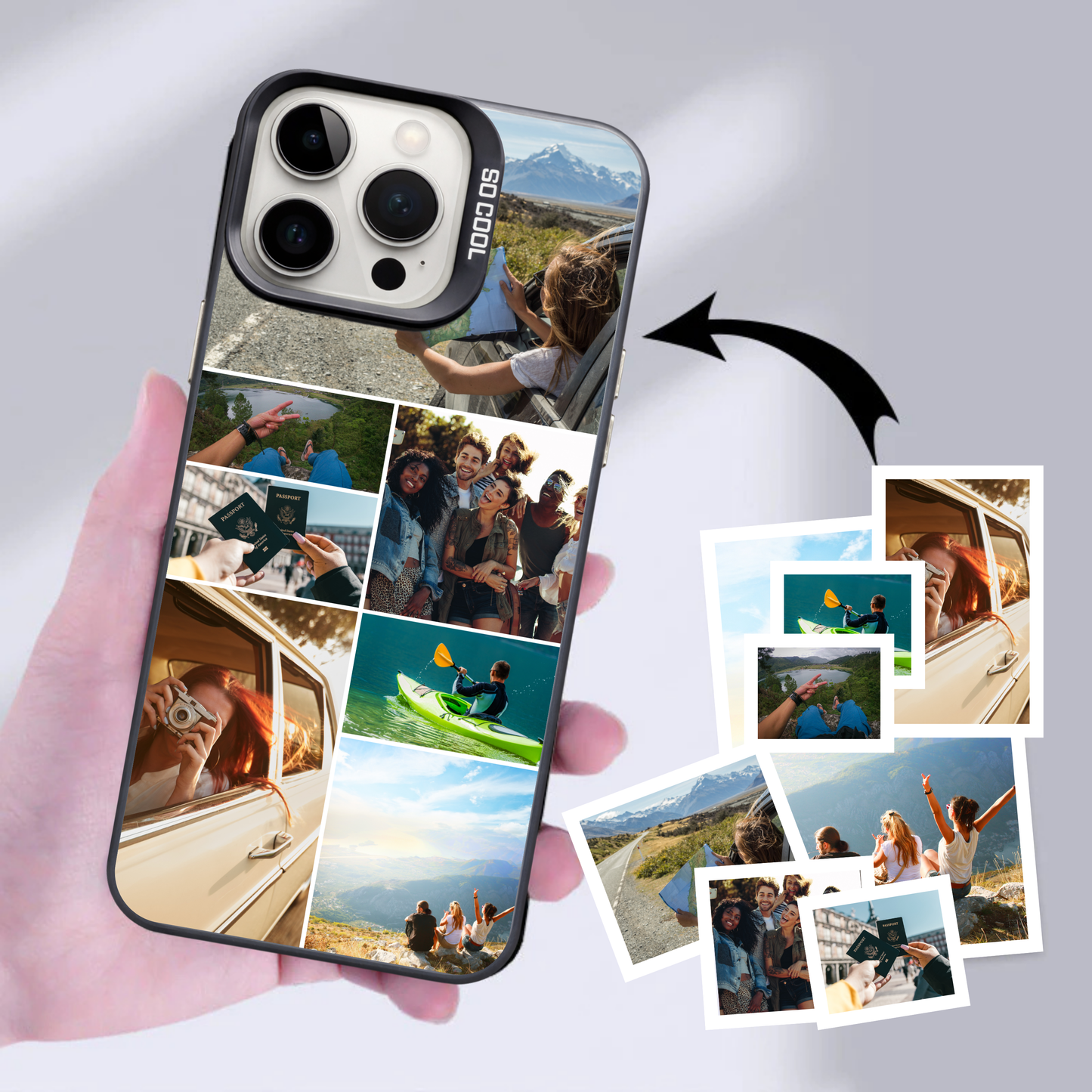 Personalised Photo Phone Case | Custom iPhone & Samsung Case | 7 Photo Grid Layout