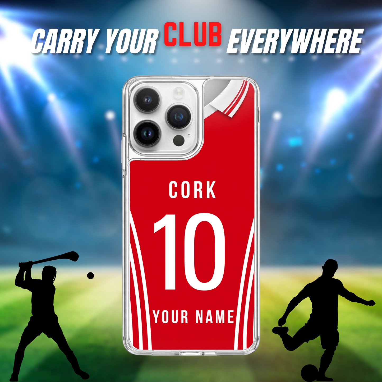 Personalised County Cork GAA Jersey Phone Case | Custom iPhone & Samsung Case