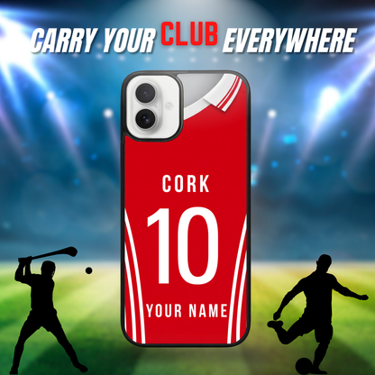 Personalised County Cork GAA Jersey Phone Case | Custom iPhone & Samsung Case