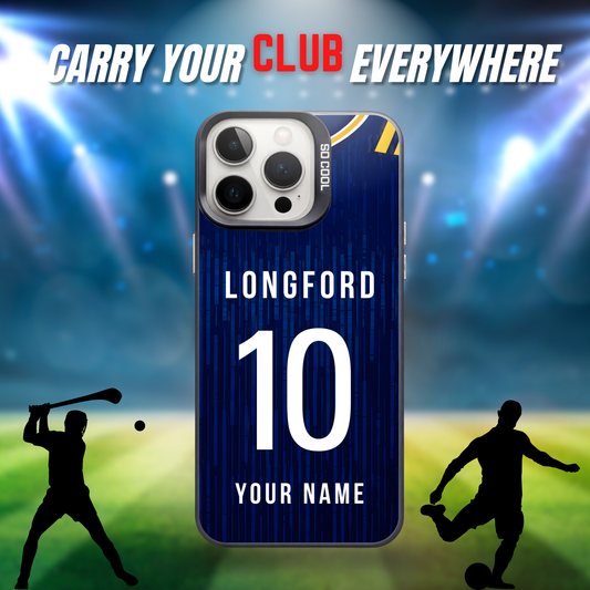 Personalised County Longford GAA Jersey Phone Case | Custom iPhone & Samsung Case
