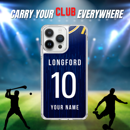 Personalised County Longford GAA Jersey Phone Case | Custom iPhone & Samsung Case
